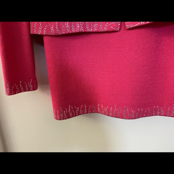 St John Evening Skirt Suit rhinestone details - Picture 5 of 7